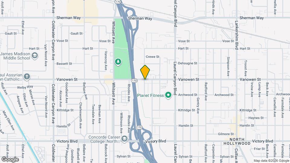 12258 Vanowen St Map and Location Details