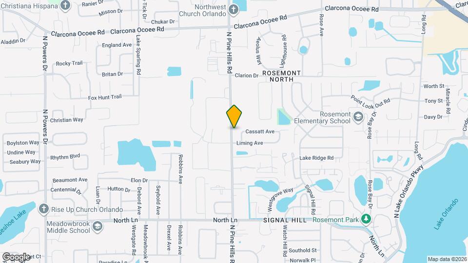 4929 N Pine Hills Rd, Unit 2 bedroom Map and Location Details