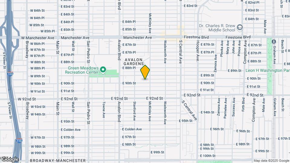 743 E 90th St Map and Location Details