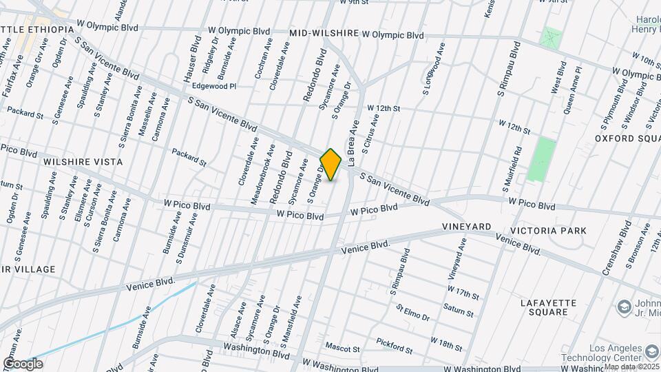 1339 S Mansfield Ave, Unit top unit Map and Location Details