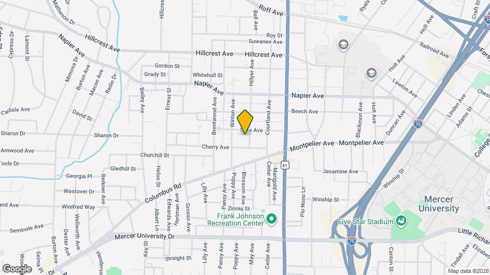 1349 Hillyer Ave Mapa y Detalles de la Ubicación