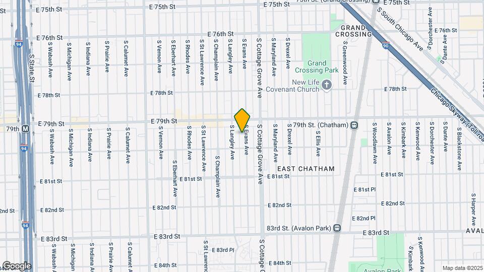 7936 S Evans Ave Map and Location Details