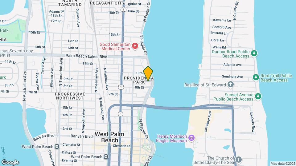 917 N Flagler Dr, Unit 104 Map and Location Details