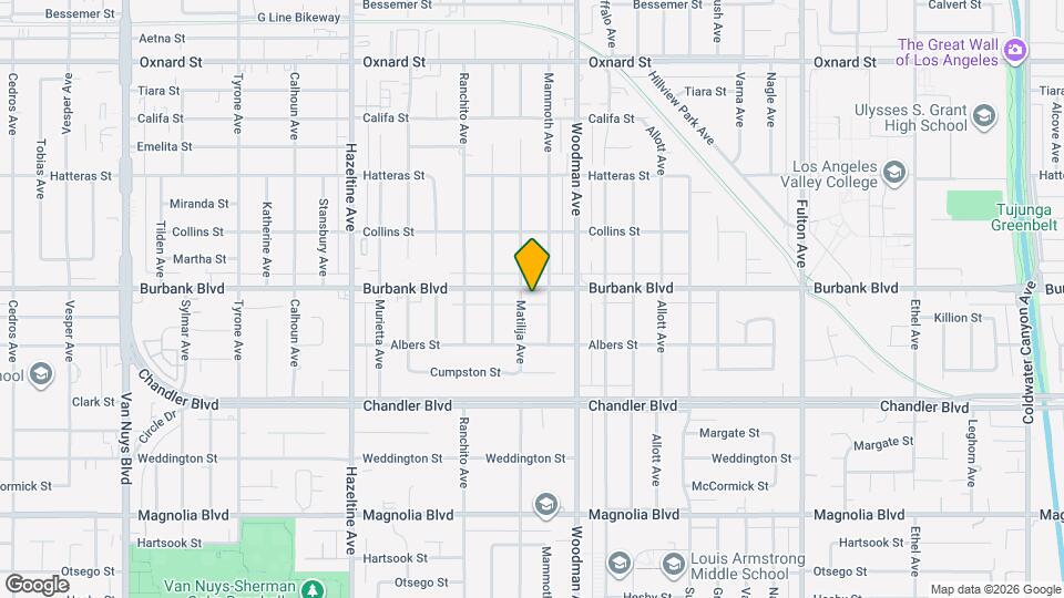 13744 Burbank Blvd, Unit B Mapa y Detalles de la Ubicación