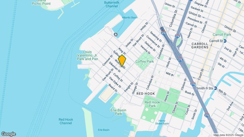Manzione Red Hook Co-ops Map and Location Details