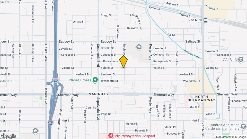 15104 Valerio St Mapa y Detalles de la Ubicación