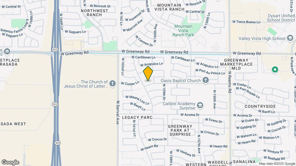16036 W Custer Ln Mapa y Detalles de la Ubicación