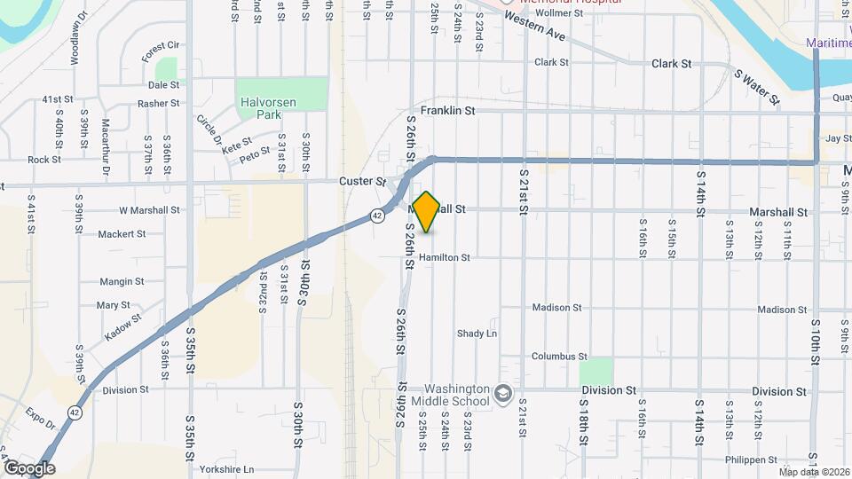 1130 S 25th St Map and Location Details