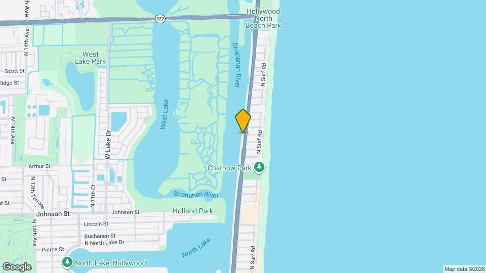 2118 N Ocean Dr, Unit 4 Map and Location Details