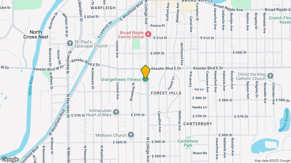 5858 N College Ave Map and Location Details