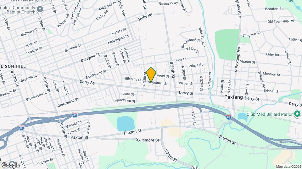 2515 Woodlawn St Map and Location Details
