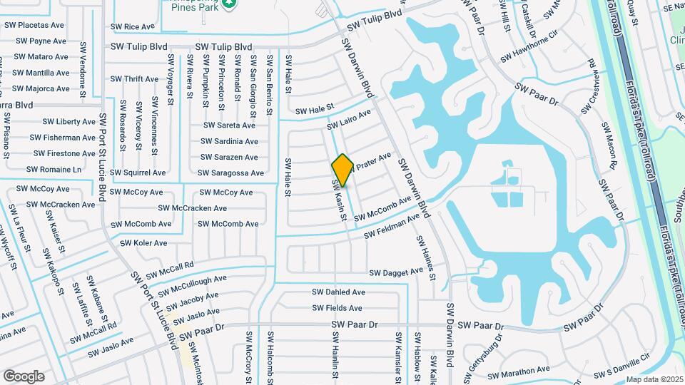 3725 SW Kasin St Map and Location Details