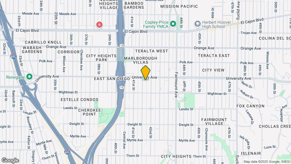 3867-3871 Marlborough Ave Mapa y Detalles de la Ubicación