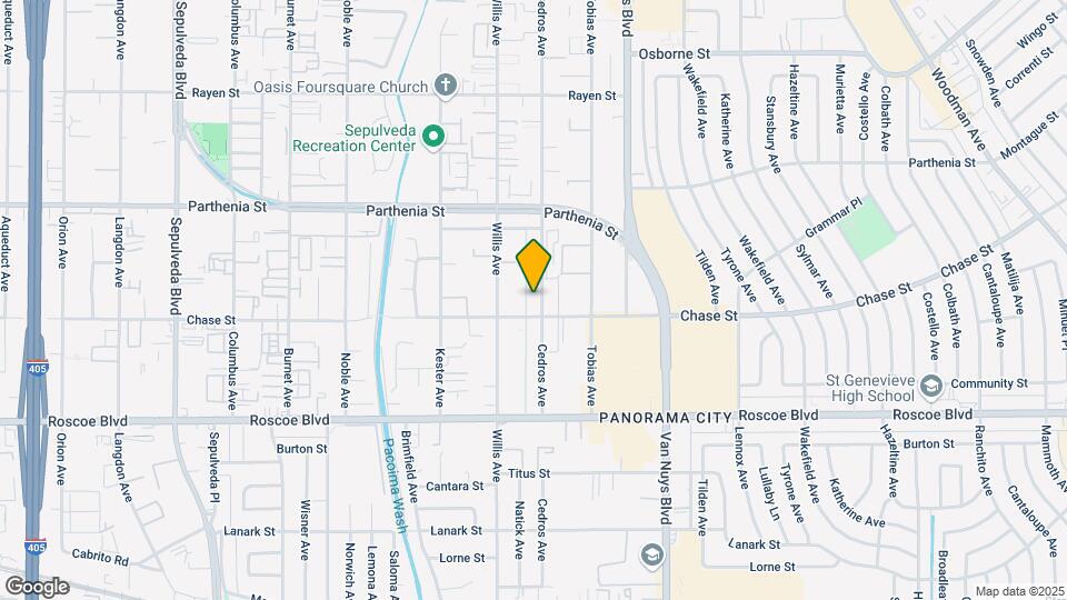 8517 Cedros Ave Map and Location Details