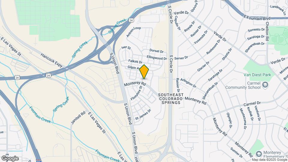Spring Creek Townhomes Map and Location Details