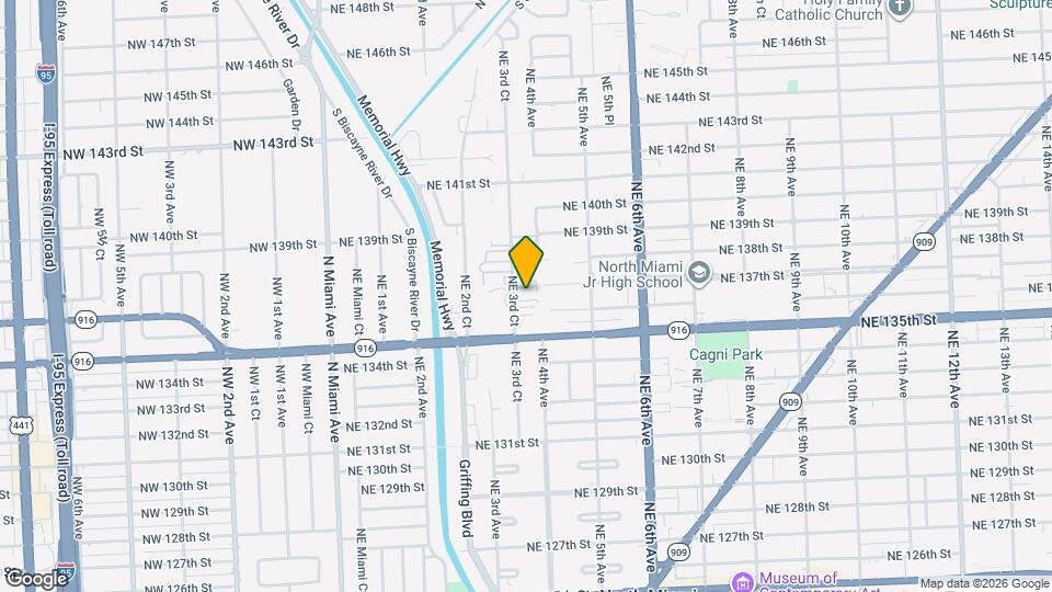 13655 NE 3rd Ct Map and Location Details