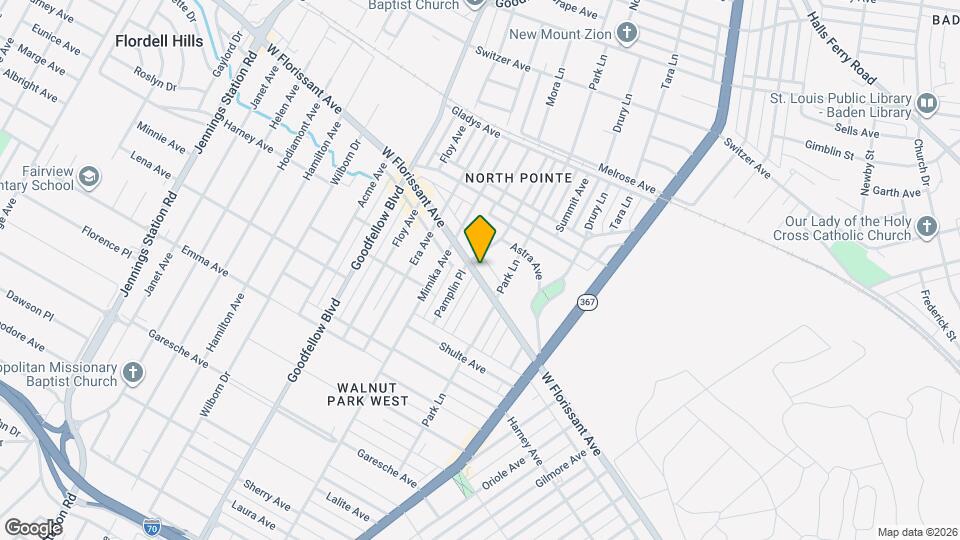 6037 W Florissant Ave Map and Location Details