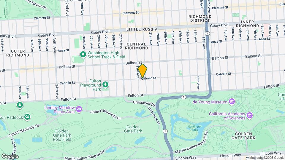 2127 Cabrillo St Map and Location Details