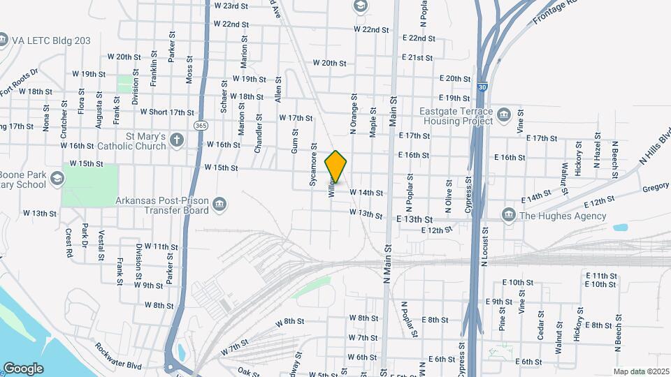 1400 Willow St Map and Location Details