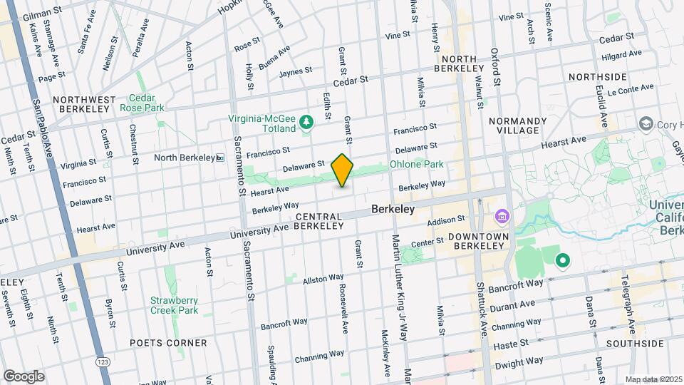 1735 Berkeley Way Mapa y Detalles de la Ubicación