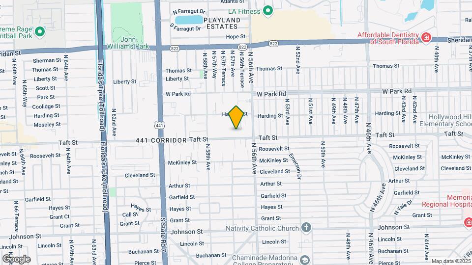 5637 Taft St, Unit 1 Map and Location Details