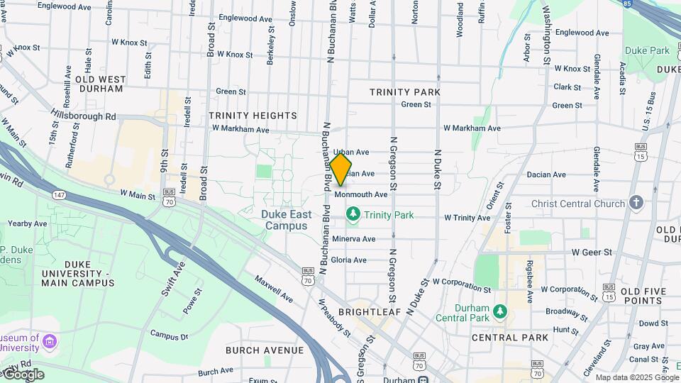 601 Watts St Map and Location Details