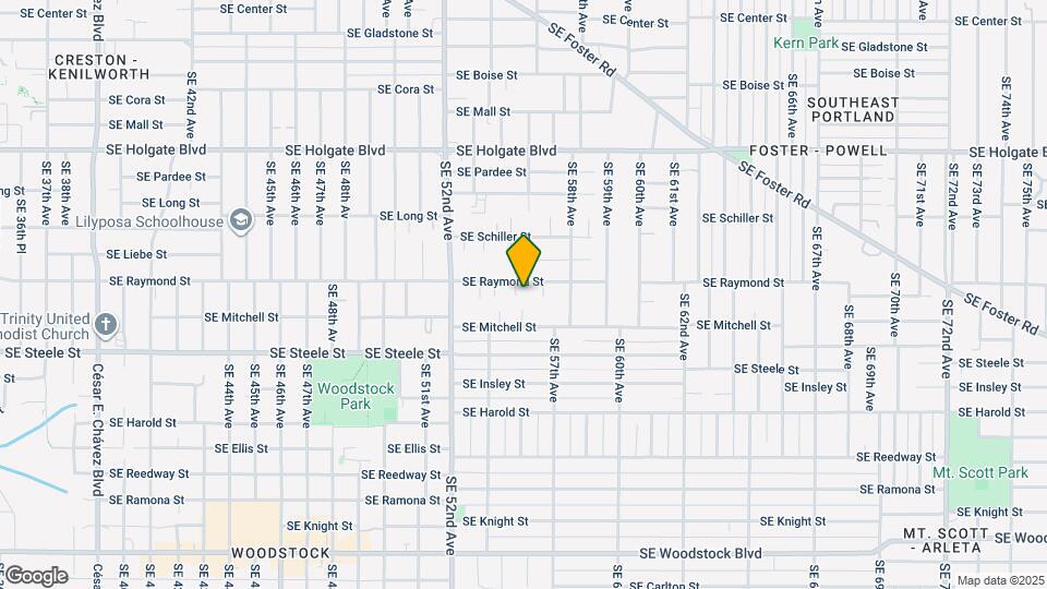 5522 SE Ramona St Map and Location Details