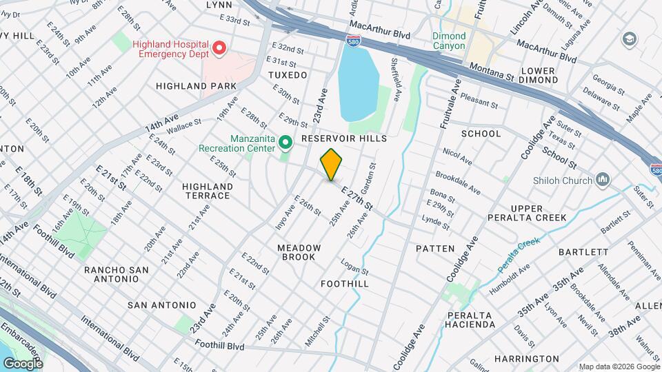 2383 E 27th St Map and Location Details