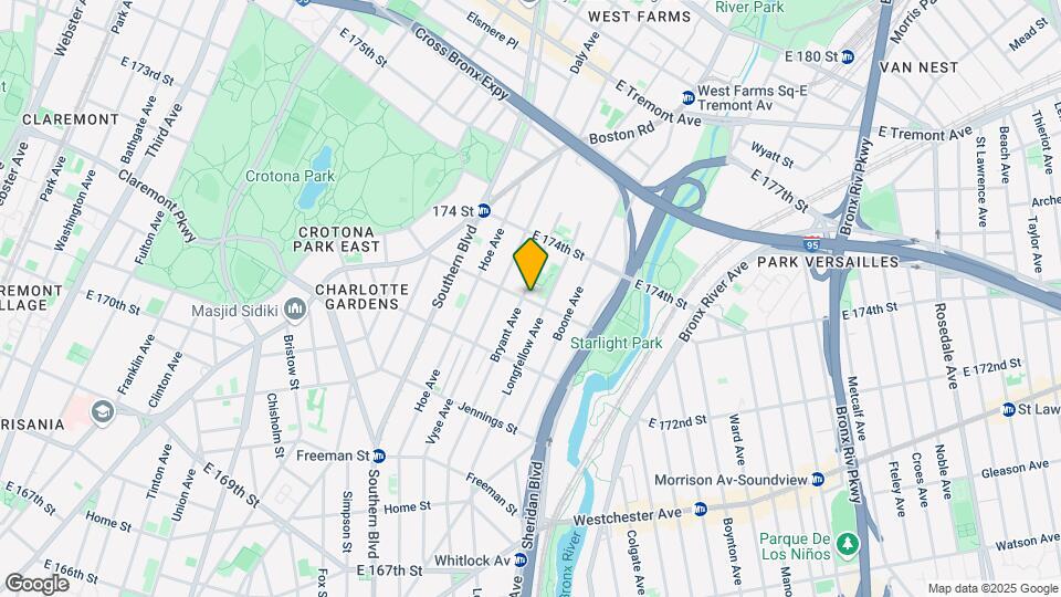 961 E 173rd St Map and Location Details