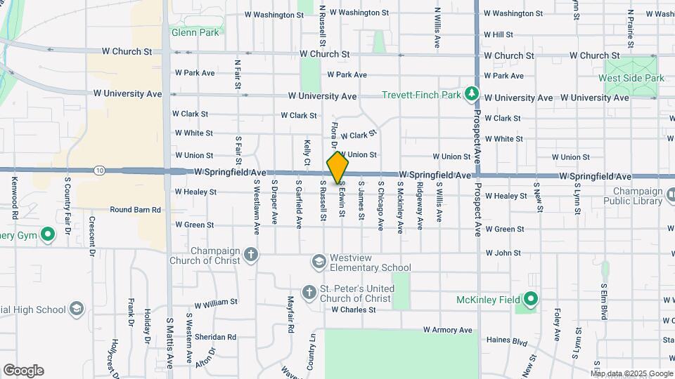 1212 W Healey St Map and Location Details