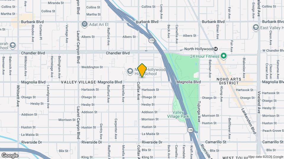 11685 Magnolia Blvd Map and Location Details