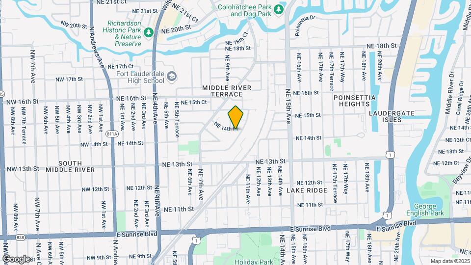 1423 Holly Heights Dr Map and Location Details