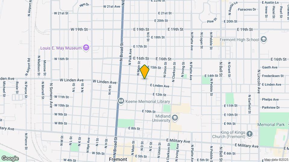 1325 N D St Map and Location Details