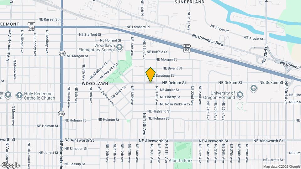 1538 NE Dekum St Map and Location Details