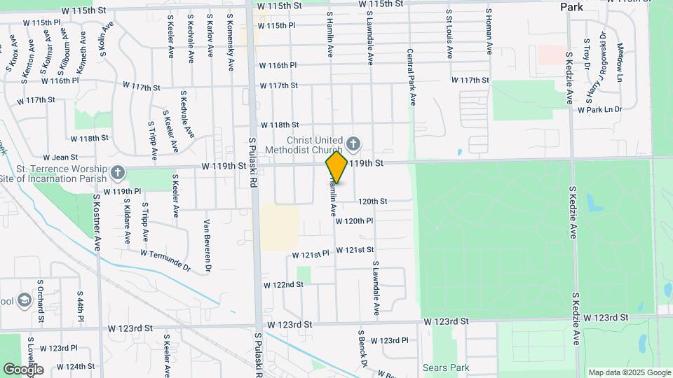 11945 S Hamlin Ave Map and Location Details