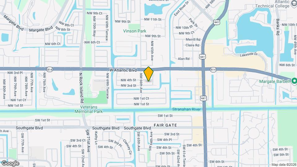 6575 NW 3rd St Map and Location Details