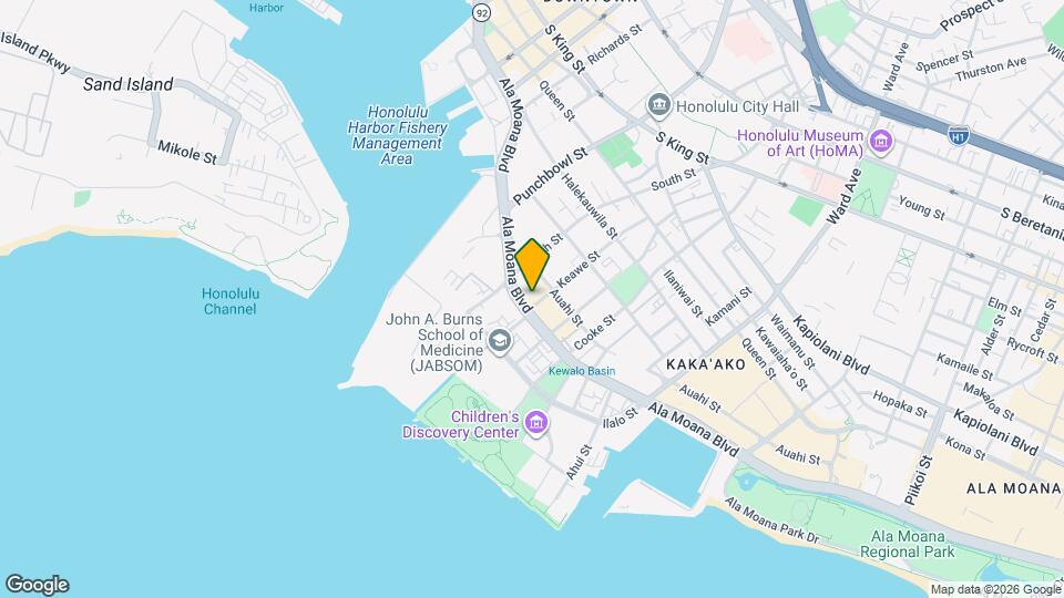 610 Ala Moana Blvd Map and Location Details