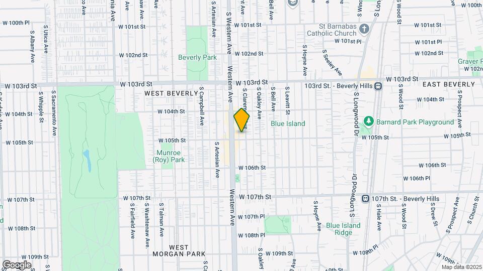 10454 S Claremont Ave Map and Location Details