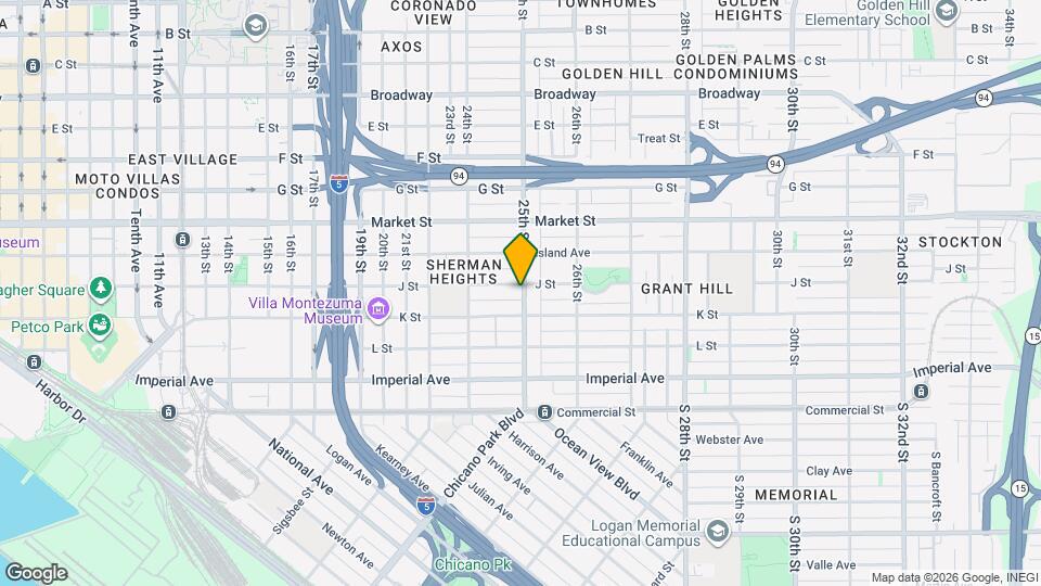 342 25th St Map and Location Details
