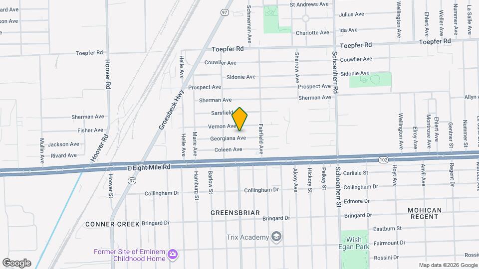 12753 Georgiana Ave Map and Location Details