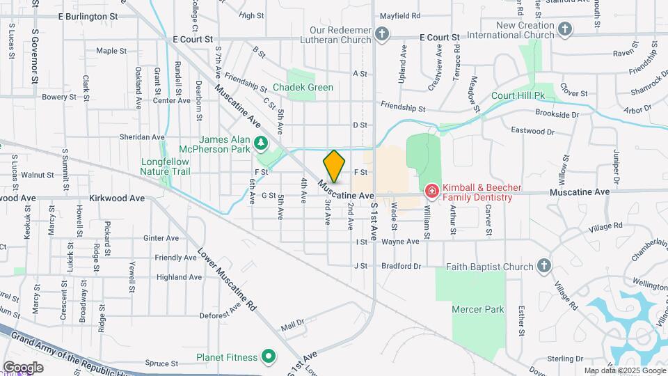 2106 Muscatine Ave Map and Location Details