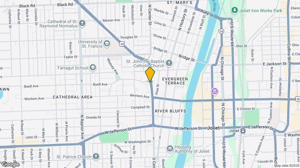 319 N Center St Map and Location Details