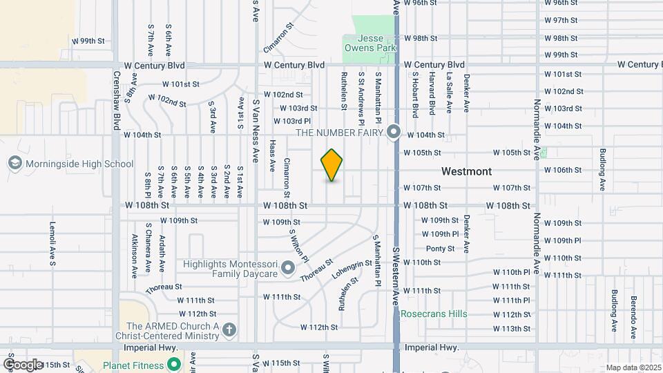 10626 S Gramercy Pl Map and Location Details
