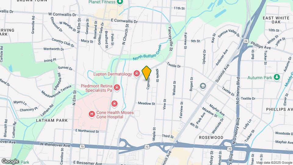 1405 Cypress St Mapa y Detalles de la Ubicación