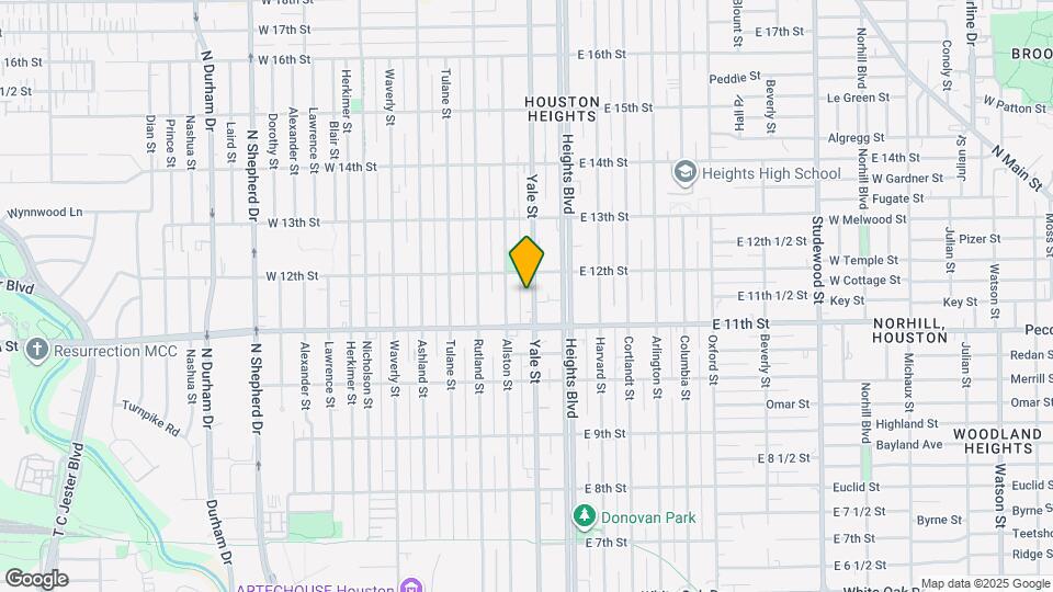 1127 Yale St Map and Location Details