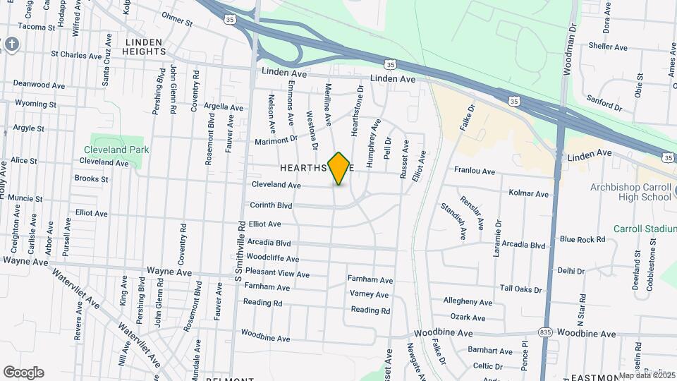 1740 Meriline Ave Map and Location Details