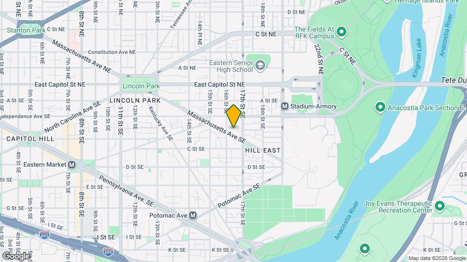 1620 Massachusetts Ave SE Map and Location Details