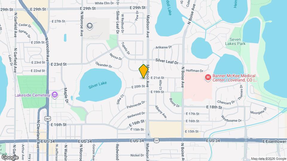 1256 E 21st Ct Map and Location Details