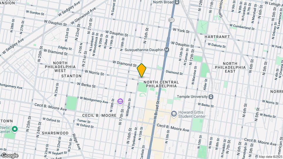 1535 W Norris St Map and Location Details
