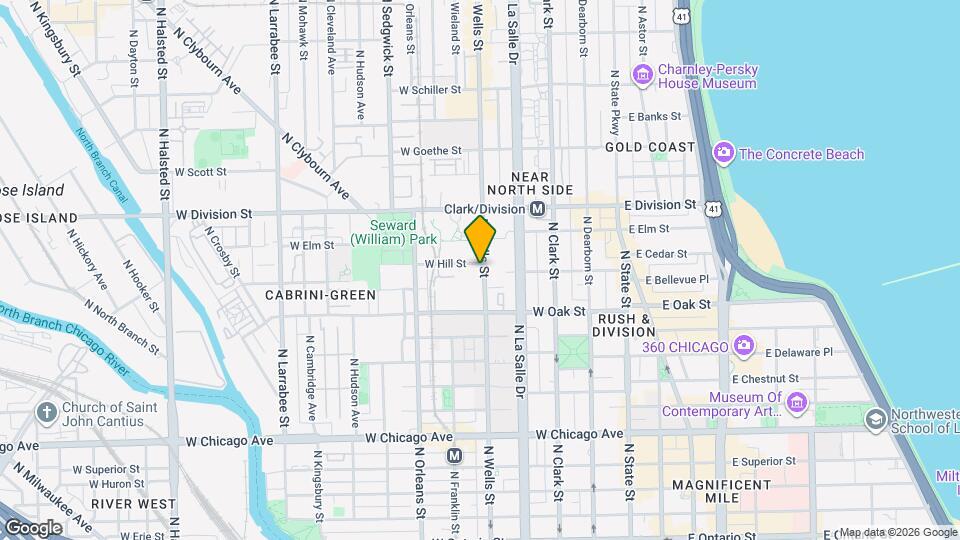 213 W Hill St Map and Location Details